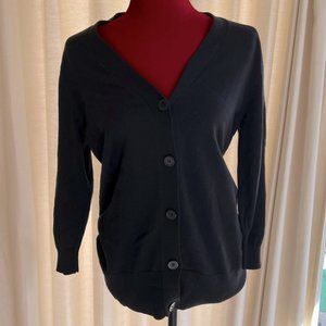 AB Studio black button up cardigan